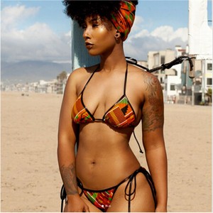 african print bikini