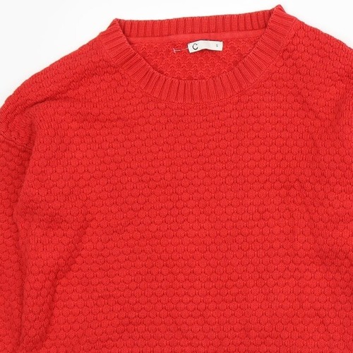 Cubus Womens Red Crew Neck Acrylic Blend Jumper Size S - Picture 8 of 12