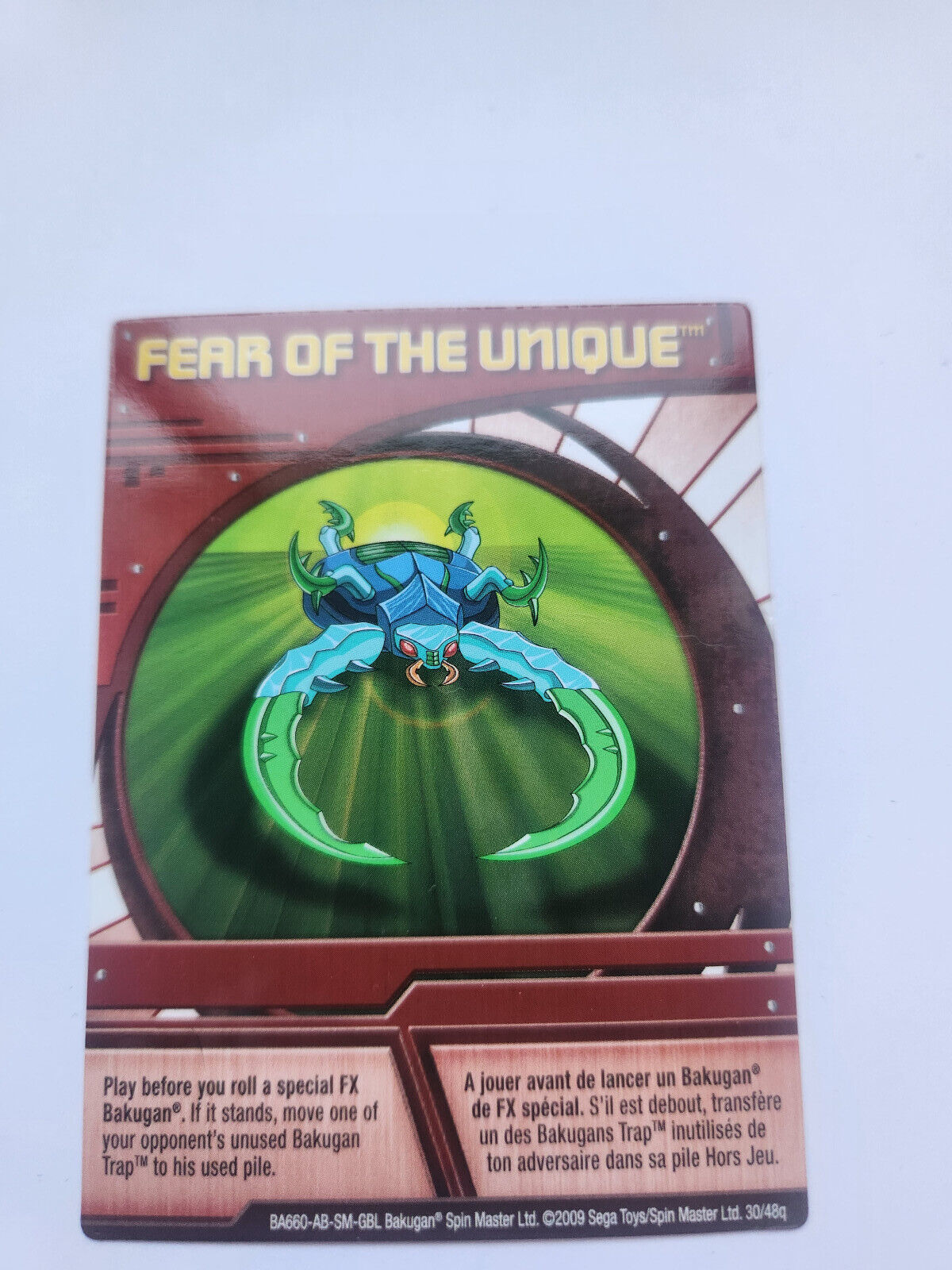 Bakugan Ability Card - Fear of the Unique 30/48q