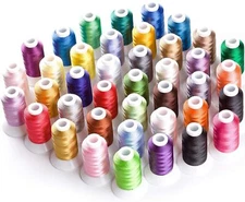 Machine Silk Thread Cone Pack of 12 Random Color