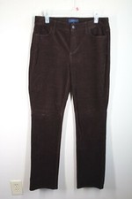Talbots 10 Heritage Brown Corduroy Cotton Stretch Straight Leg Pants