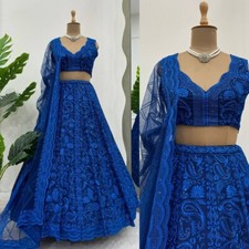 HEAVY FAUX GEORGETTE LEHENGA CHOLI WITH BUTTERFLY NET DUPATTA FOR RECEPTION