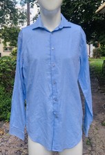 Men  s Calvin Klein slim fit button down shirt size 16 1/2 blue