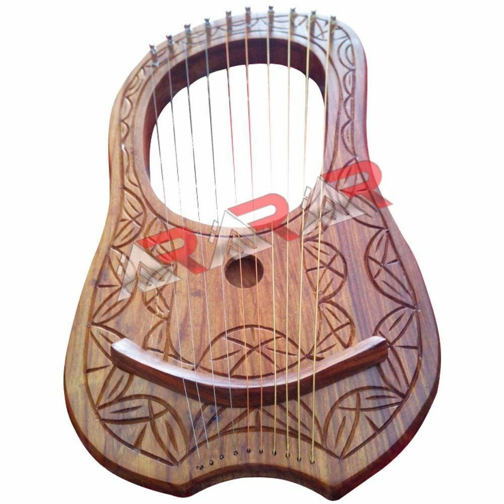 Lyre Harp Rosewood Hand Carved Free 10 Strings Credence Bag+Tuning Oakland Mall Metal