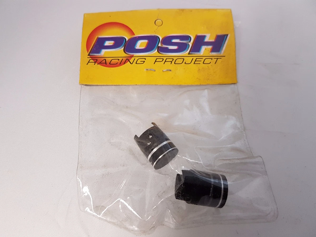 POSH Bicycle Motorbike Car Tyre valve caps Black Piston 2pkt