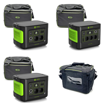 SolarCube Tragbare Powerstation Stromspeicher 400-1000W für Camping/Stromausfall
