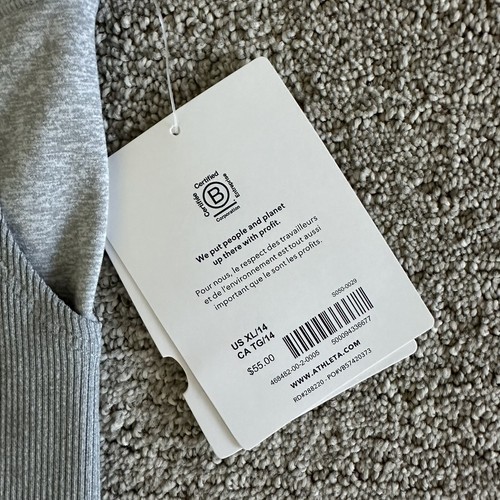 ATHLETA GIRL HIGH RISE SOFTLUXE TIGHT Gray Size XL/14 - Picture 2 of 8