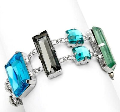 DV ITALIEN KRISTALLE STATEMENT ARMBAND, 6,5-6,75 Zoll