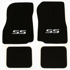 NEW! 1982-2007 Chevy Monte Carlo Floor Mats Carpet Embroidered SS Logo Silver 4p