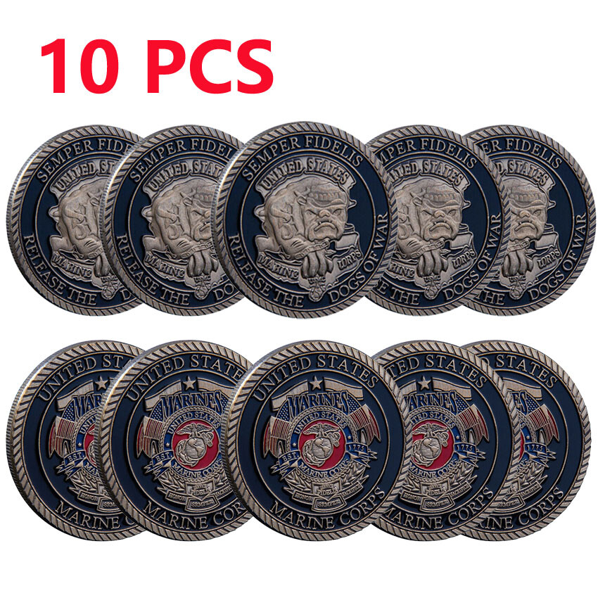 10PCS Marine Corps Release The Dogs of War Semper Fidelis Challenge Coin Gift
