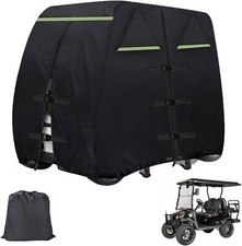 420D Waterproof Golf Cart Covers 112 inch Fit 4 Passenger 2 Passenger Heavy Duty