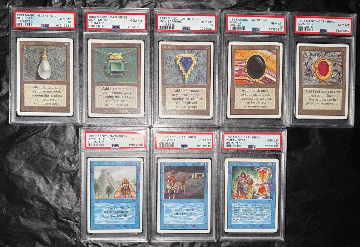 マジック：ザ・ギャザリング unlimited Mox Jet 1993 Magic: The Gathering - Unlimited Mox Jet | PSA CardFacts®