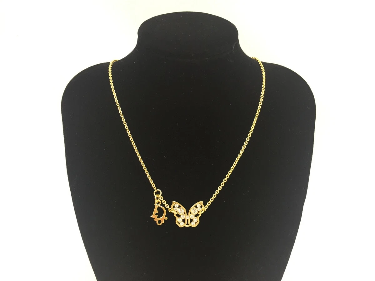 Dior butterfly necklace deals