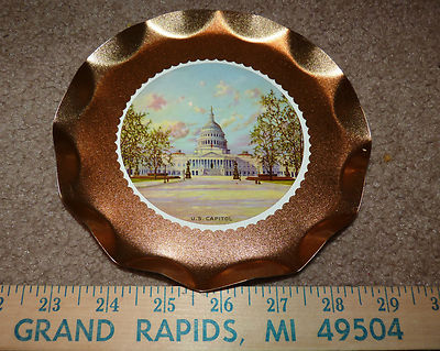  VINTAGE RARE WASHINGTON D.C. AMERICA USA 6.5'' Collectible Tin CAPITOL Reynolds