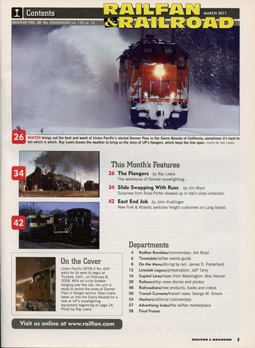 Railfan & Railroad Magazine March 2011 : Fighting Snow on Donner - Picture 2 of 2