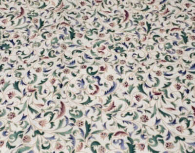 Woodblocks Fabric 1 Yd + 29'' Hoffman California Floral Paisley Blue Green Mauve