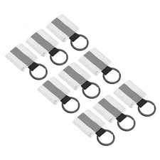 9 Pcs Reflective Keychain Tags, Reflective Zipper Pulls, White