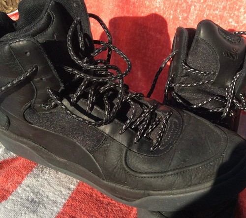 Alexander McQueen Botas PUMA US10 NEGRAS McQ Hi-Top Eur 43 Usadas/Excelente Estado - Imagen 10 de 11