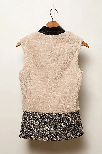 NUEVO M Anthropologie Edel Sherpa Chaleco Por Cartonnier Mezcla de patrones Hecho en EE. UU. Foto 3 de 4