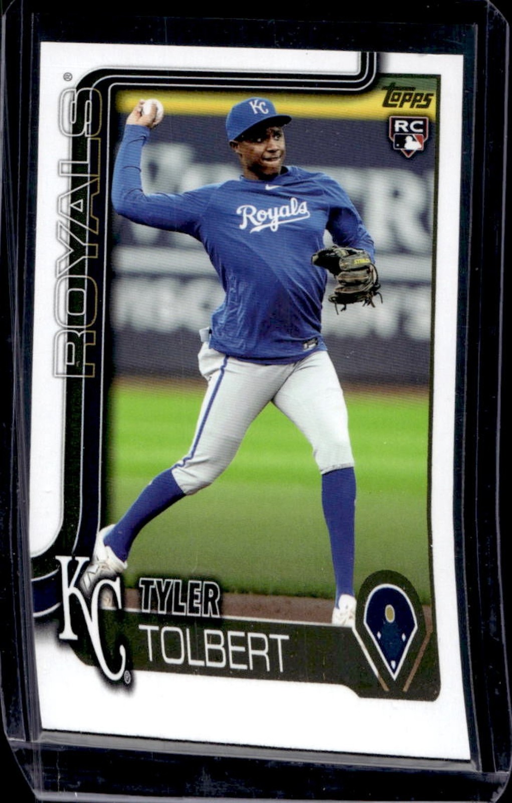 2025 Topps Update Tyler Tolbert RC Golden Mirror Image Variation #US122 Royals