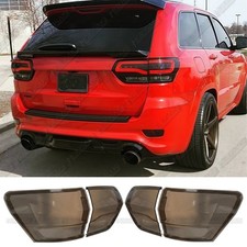 For Jeep Grand Cherokee 2014-21 Tail Light Lamp Cover Guard Trim Smoked Black