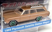 Greenlight 1/64 Plymouth Satellite Station Wagon 1969 Brady Bunch Chase Version