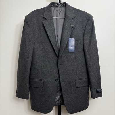 Andrew Fezza Men's Wool Cashmere Blend Blazer Jacket 40S Gray   Gallo Model, New
