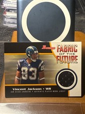 VINCENT JACKSON-Rare Worn Patch!2005 Bowman/Topps-Fabric Of The Future #FF-VJ 🔥
