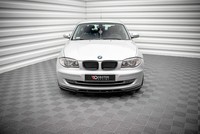 Front Ansatz V.2 FüR BMW 1Er E81 Facelift Frontspoiler Spoilerschwert Schwarz