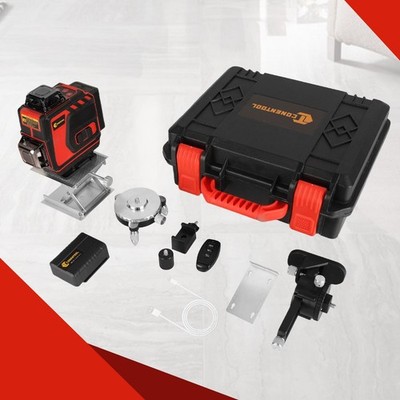 4D 16 Line Laser Level Wasserwaage 360° Kreuzlinienlaser Selbstnivellierend Kit