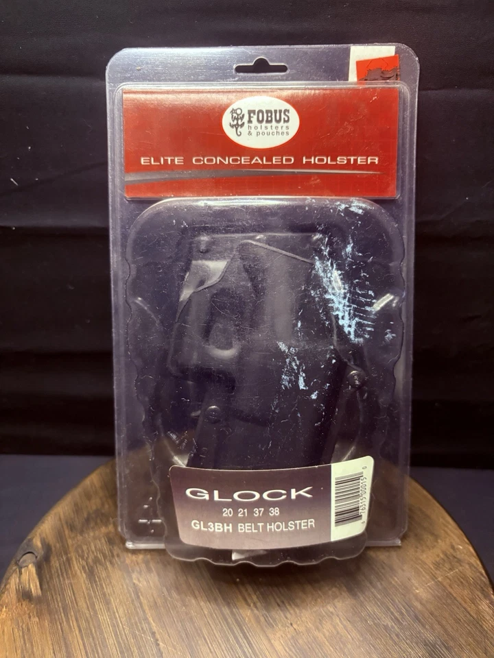 Funda de cinturón Fobus Glock derecha (GL3BH) 20/21/37/38/40/41 negra Kydex Foto 2 de 4