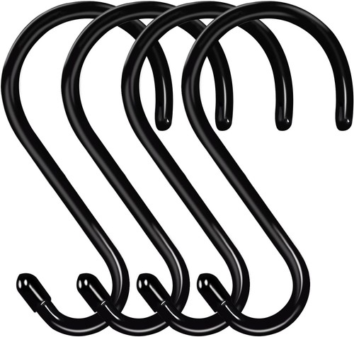 HiGift 6 Inch Large S Hooks for Hanging Heavy Duty, Non Slip Vinyl Coated S Hook - Picture 1 of 7