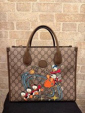 GUCCI x Disney Donald Duck Shoulder Tote Bag PVC Leather 648134