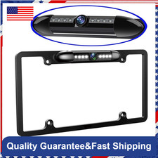 US License Plate Metal Frame Rear View Backup Camera CMOS HD LED Night Vision
