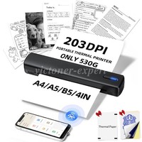 Wireless Portable A4 Bluetooth Thermal Printer Inkless Letter Thermal Printer UK
