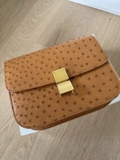 Rare Celine Ostrich Classic Box Bag Medium