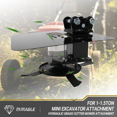 360° Hydraulic Grass Cutter Mower Attachment For 1-1.5ton Mini Excavator