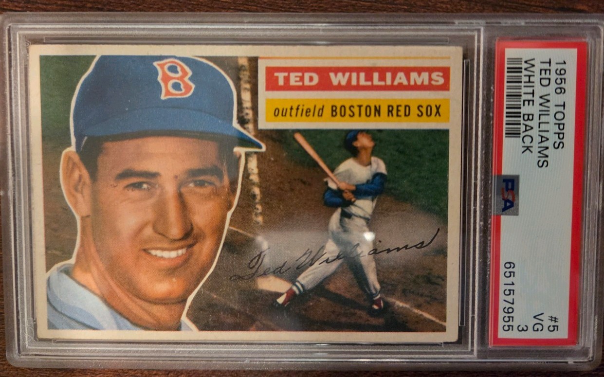 1956 Topps - Ted Williams #5 White Back PSA 3 Red Sox MLB HOF