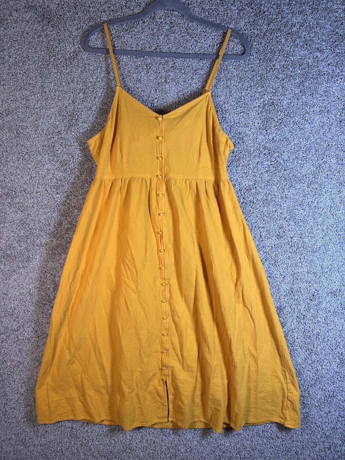 Universal Threads Button Front Mini Dress XL Yell… - image 1