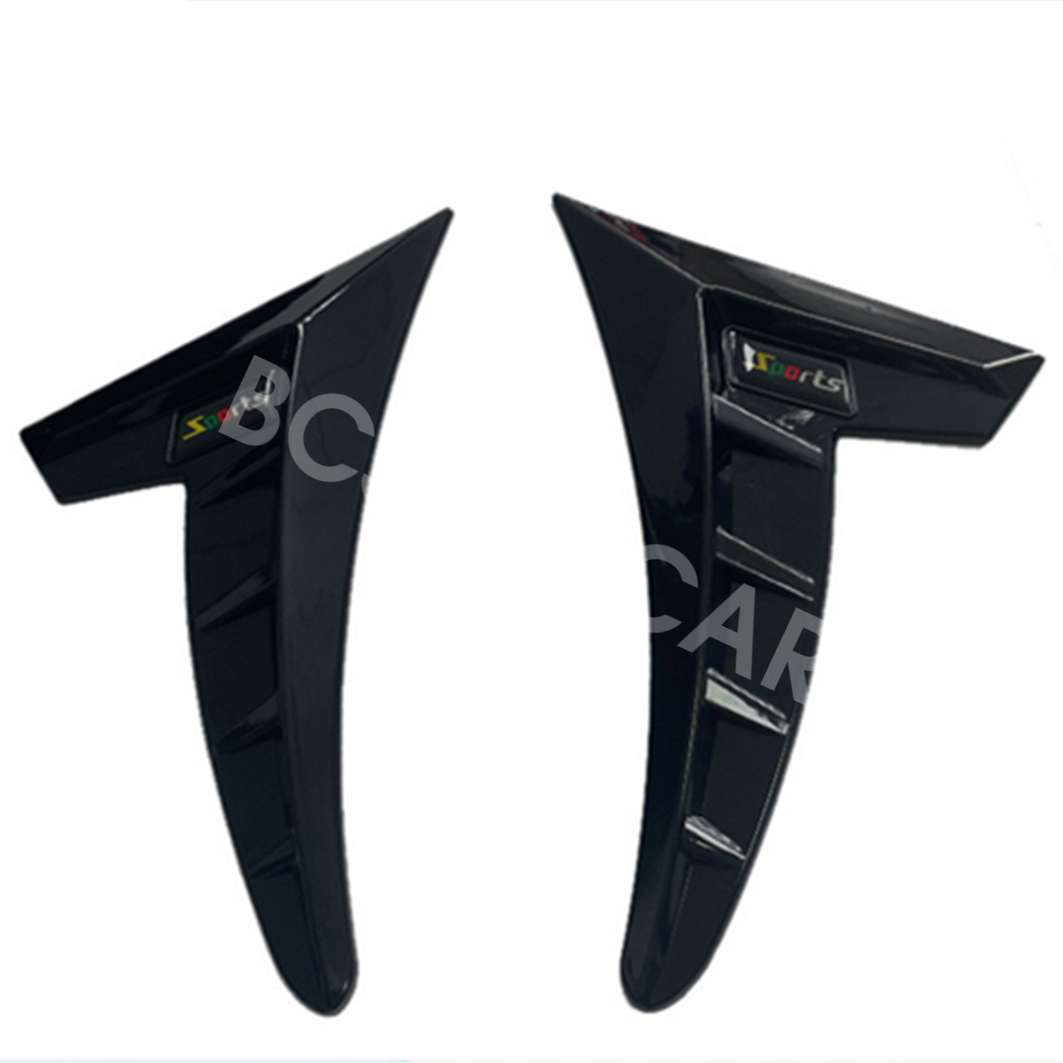 Sport Car Side Fender Air Vent Wing Cover Trim Car Accessories 2pcs Glossy Black