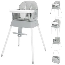 5 in 1 Foldable Baby High Chair,Convertible Highchair for Babies and Toddlers...