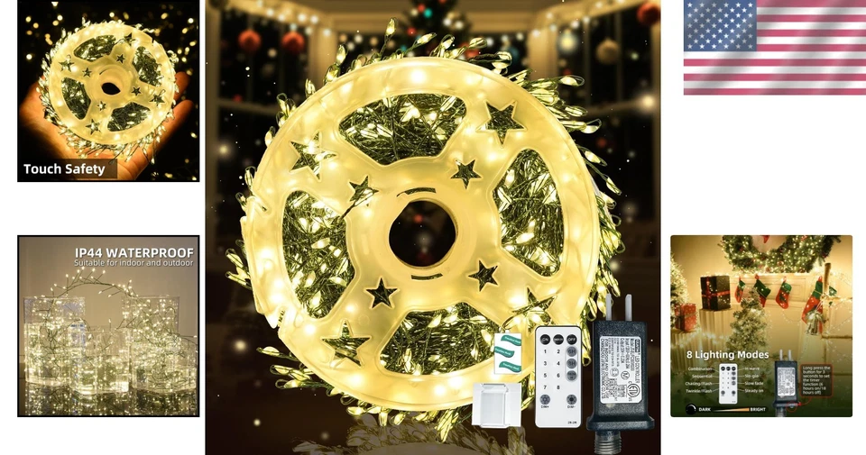 Timer Function 500 LED Fairy Lights - Waterproof Green Wire - Image 2 of 4