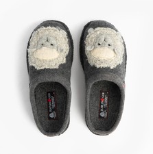 Haflinger LAMBY Womens Loungewear/Nightwear Slip-On  Mules-Anthracite