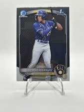 2025 Bowman Chrome Prospects Yophery Rodriguez BCP-36 1st Bowman Brewers RC