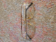 Luxottica Chris Eyeglasses 145 Gold Electroplated Made In Italy