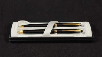 CROSS RADIANCE EBONY BLACK BALLPOINT PEN & 0.5mm PENCIL #801-1