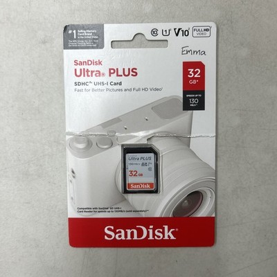SanDisk Ultra Plus 32GB SDHC UHS-I Memory Card