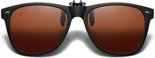 YAMEIZE Polarized Clip-on Sunglasses - For Women Men Flip Up UV400 Protection S