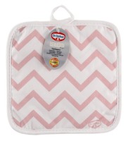 Dr. Oetker - 2X Topflappen 20X20Cm Rosa Weiß RüCkseite Grau Weiß Retro (4634)