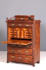 Louis Philippe Sekretär Antik Biedermeier Vertiko Highboard Antik Schreibtisch